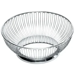 Best Alessi - Frugtskål Ø24 cm - Rund basket stål - Brødkurv - Frugtkurv