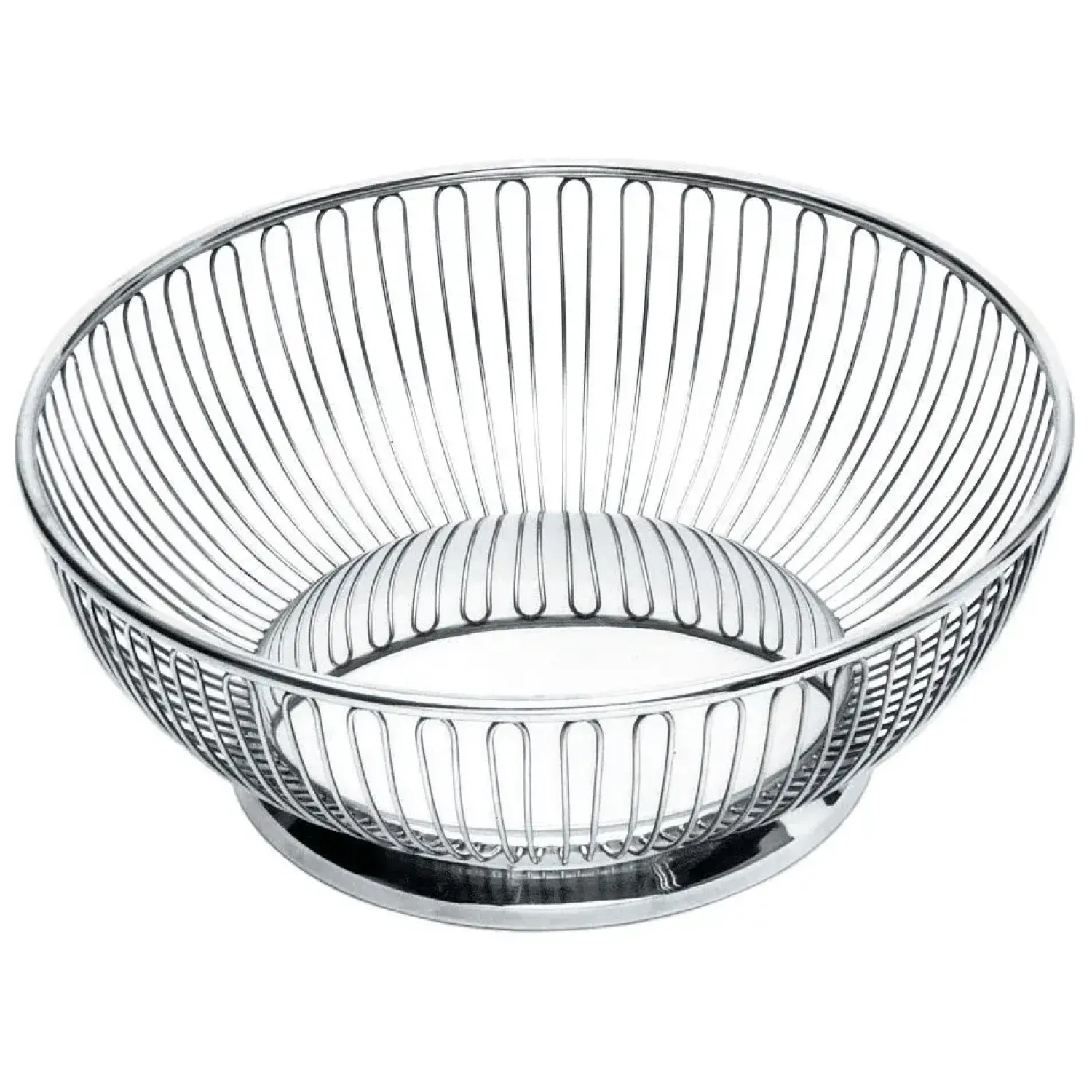 Best Alessi - Frugtskål Ø24 cm - Rund basket stål - Brødkurv - Frugtkurv