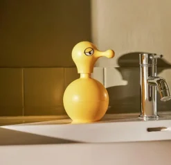 Discount Alessi - Mr. Cold Sæbedispenser - Gul dispenser - Sjov figur