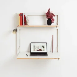 Discount Ambivalenz - Vægskrivebord - Fläpps Secretary - Hvid - 80x80 cm