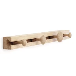 Discount Applicata knagerække med 4 knager - Track - 60 cm - Eg