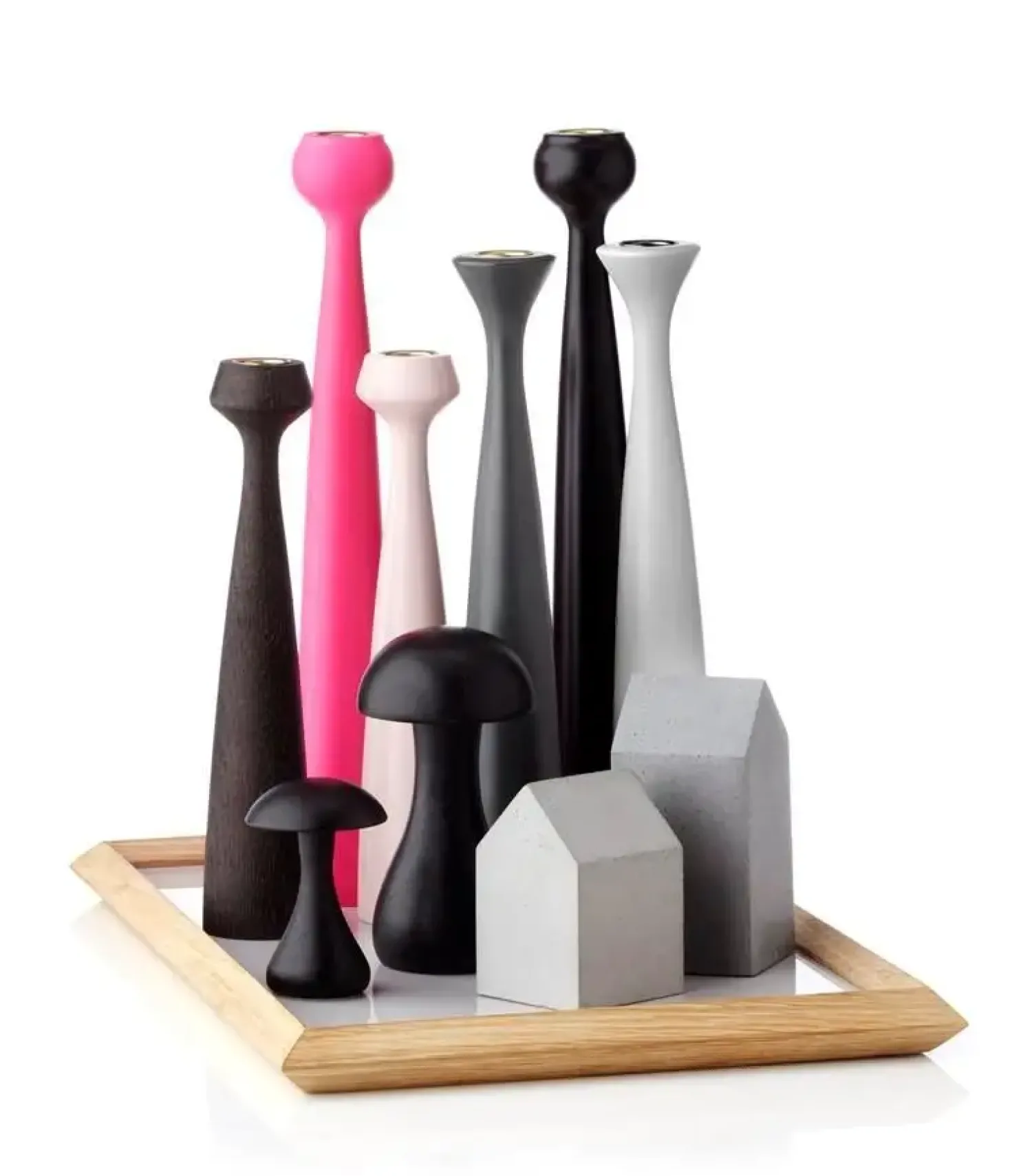 Clearance Applicata - Lysestage - Blossom Rose - Hvid - 29 cm høj