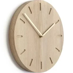Best Applicata - Vægur - Watch:Out - Eg og messing viser - 32x3 cm