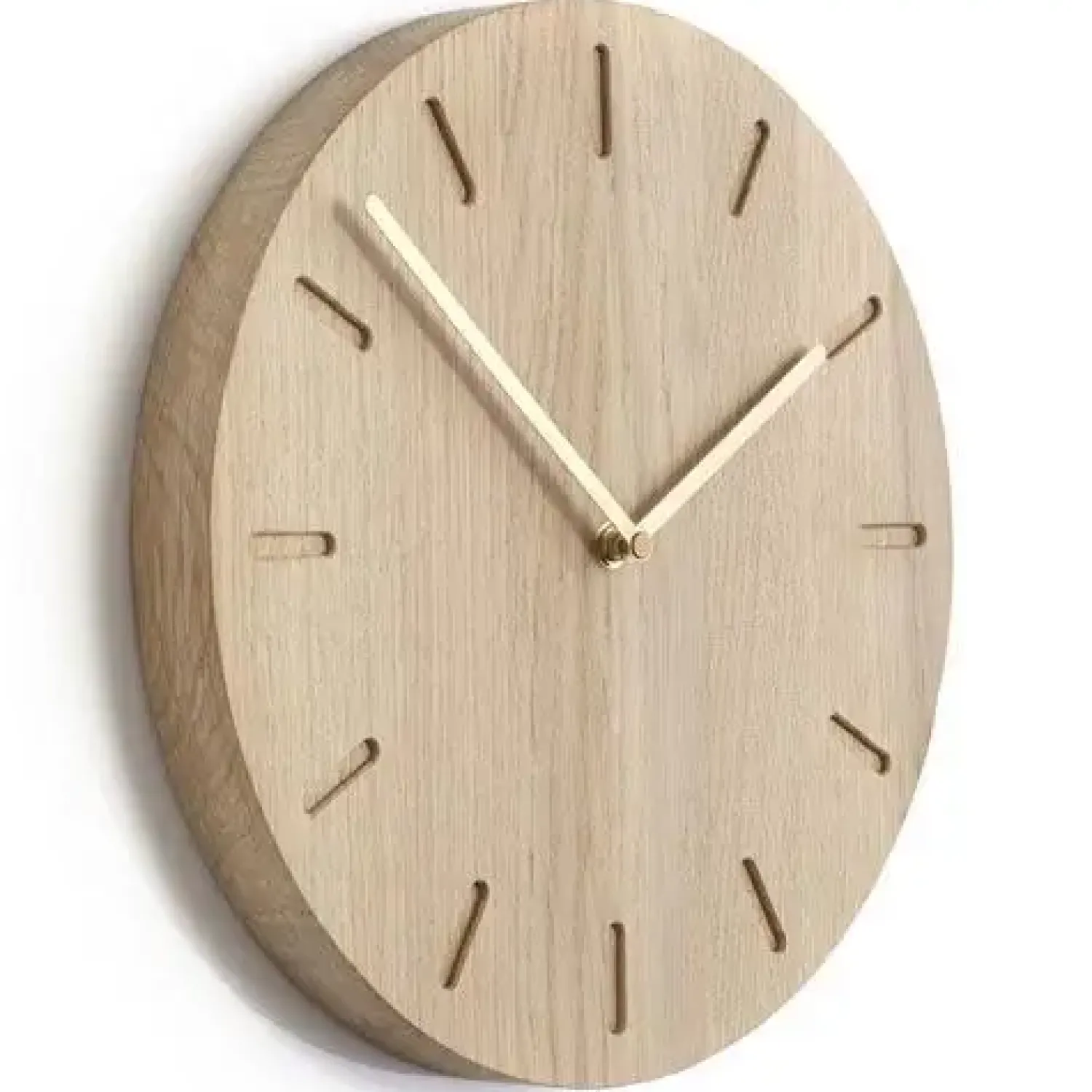 Best Applicata - Vægur - Watch:Out - Eg og messing viser - 32x3 cm