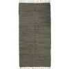 Clearance Bahne - Bomuldstæppe med frynser 70x140 - OLIVE