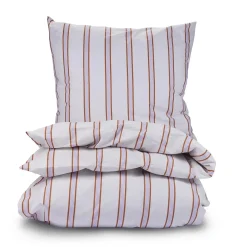 Outlet Bahne - Pin Stripe Sengetøj - Lilla, rav - 140x220