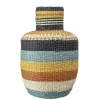 Clearance Bloomingville Blommingville - kurv i multifarvet flet - Højde 55 cm