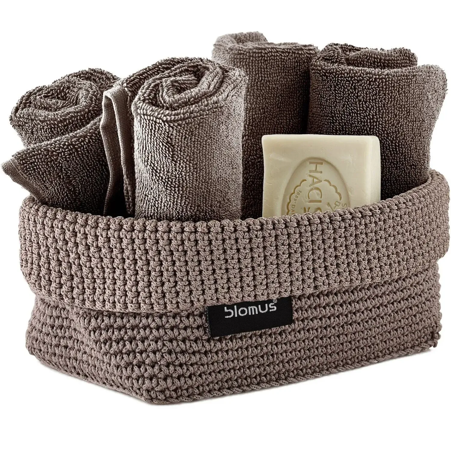 Clearance Blomus - Crochet Robe Basket - Taupe - TELA