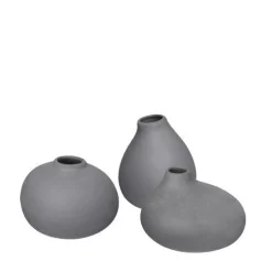 Clearance Blomus - Set 3 Vases - 3 x Pewter - NONA