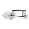 Discount Blomus - Toilet Paper Holder with glass shelf - polished - MENOTO