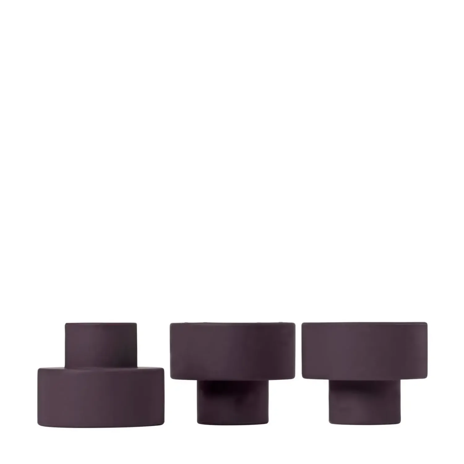Clearance Blomus - TRIO lysestager - Lilla - Sæt af 3