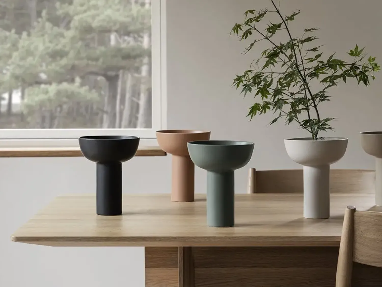 New Blomus - Vase - H 21 cm, Ø 17 cm - Black - MIYABI