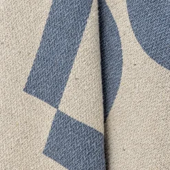Clearance Bloomingville - Agno Plaid, Blå, Genanvendt Bomuld
