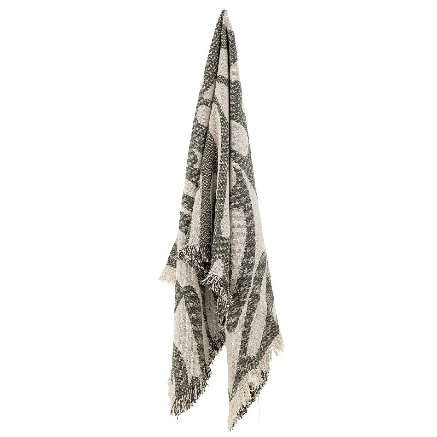Discount Bloomingville - Alk Plaid, Grøn, Genanvendt Bomuld