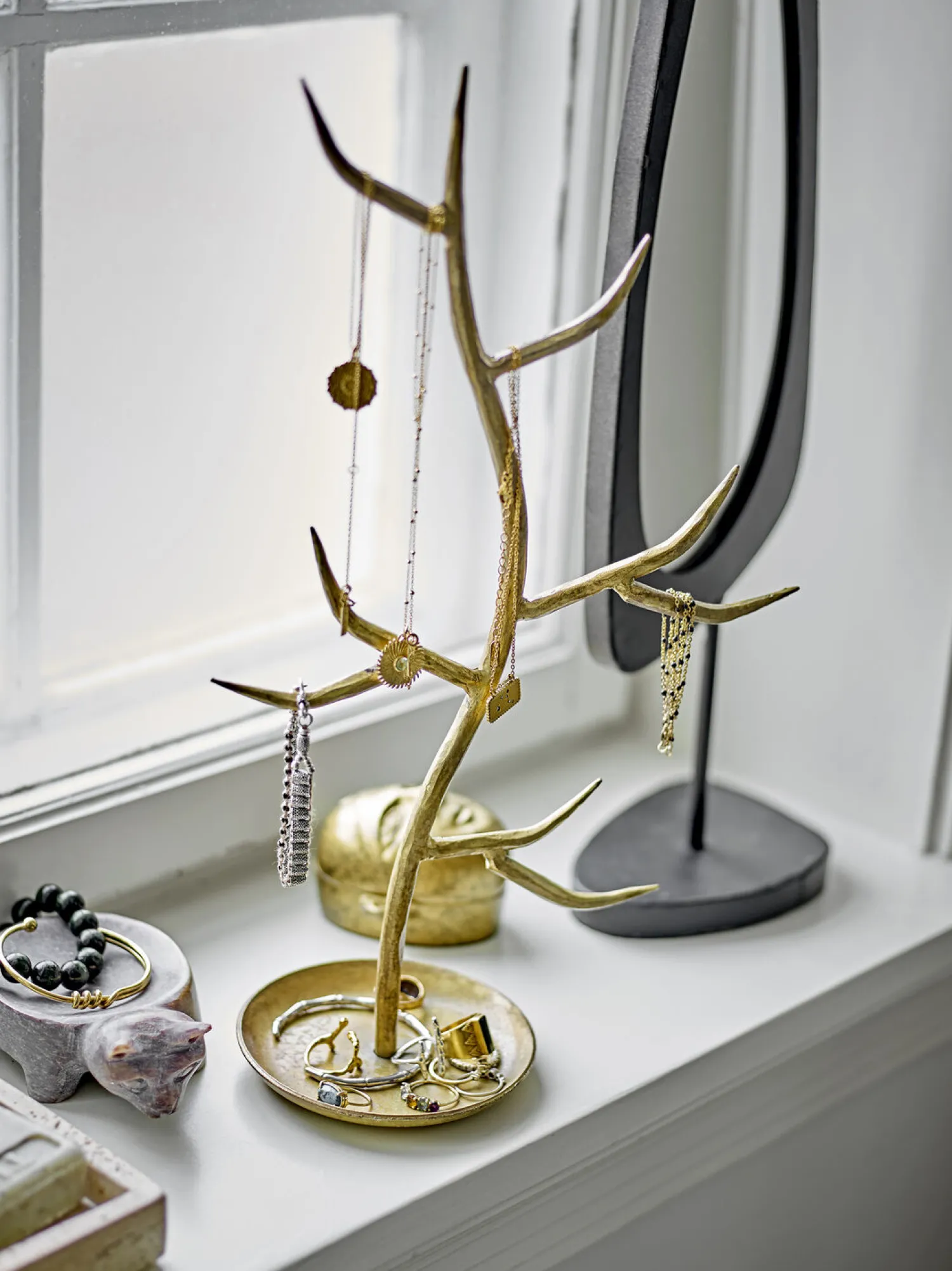 Online Bloomingville - Avoa Bordspejl, Sort, Glas