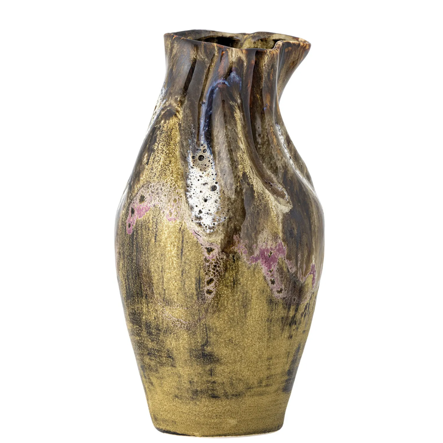 New Bloomingville - Benoit Vase, Brun, Stentøj