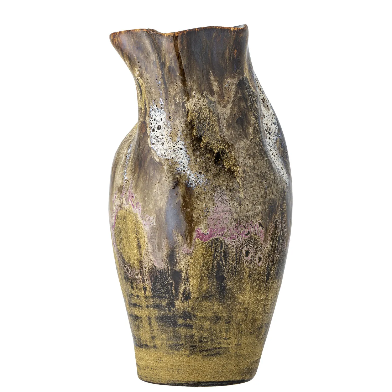 New Bloomingville - Benoit Vase, Brun, Stentøj