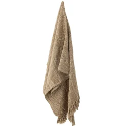 Clearance Bloomingville - Bresso Plaid, Brun, Genanvendt Bomuld