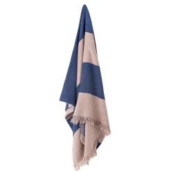 Sale Bloomingville - Cadeo Plaid, Blå, Genanvendt Bomuld