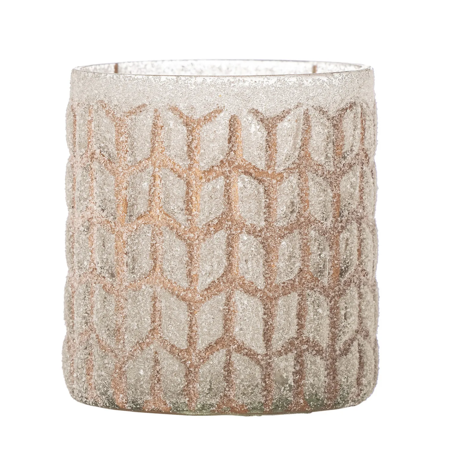Sale Bloomingville - Esther Fyrfadsstage, Rosa, Genanvendt Glas