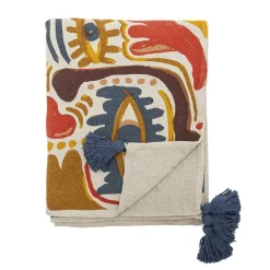 Online Bloomingville - Horus Plaid, Orange, Genanvendt Bomuld