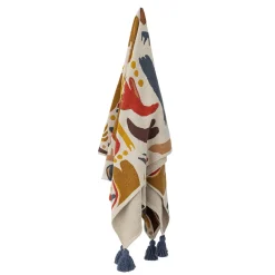Online Bloomingville - Horus Plaid, Orange, Genanvendt Bomuld