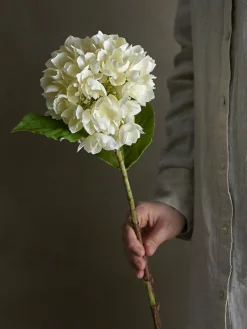 Bloomingville - Hydrangea Kunstig stilk, Hvid, Plastik