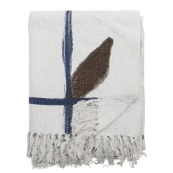 Discount Bloomingville - Imperia Plaid, Natur, Genanvendt Bomuld