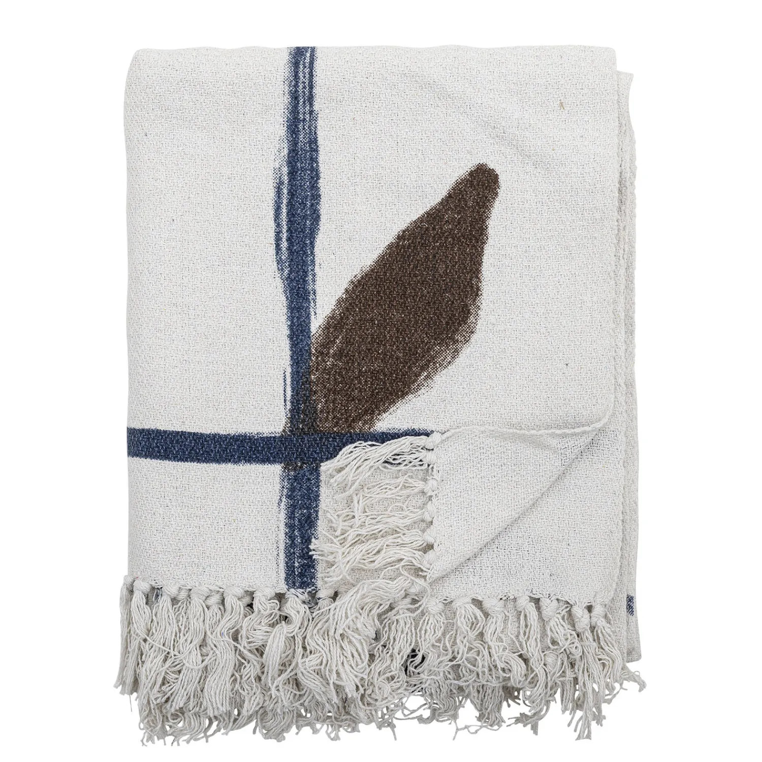 Discount Bloomingville - Imperia Plaid, Natur, Genanvendt Bomuld