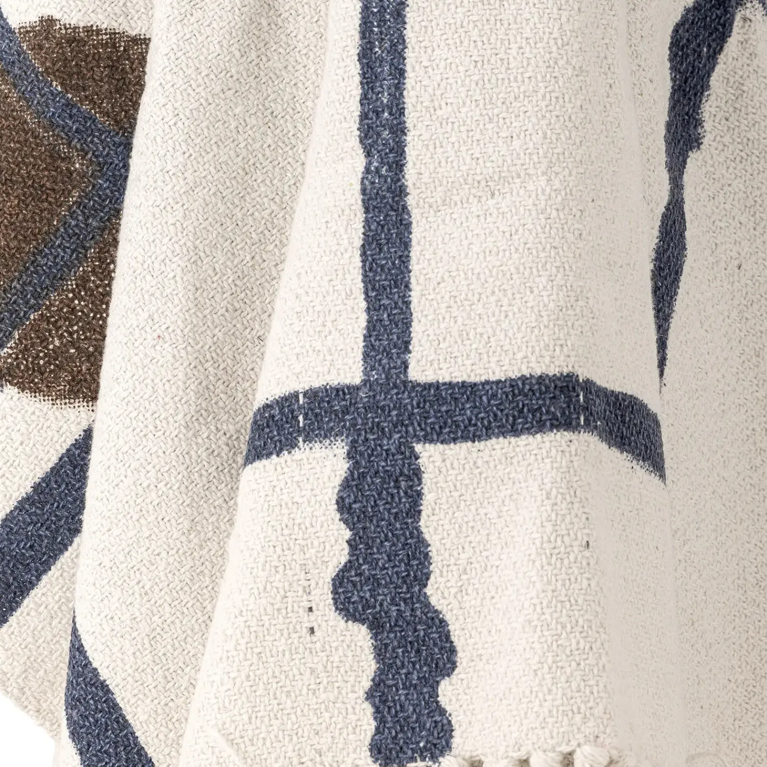 Discount Bloomingville - Imperia Plaid, Natur, Genanvendt Bomuld