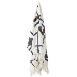 Discount Bloomingville - Imperia Plaid, Natur, Genanvendt Bomuld