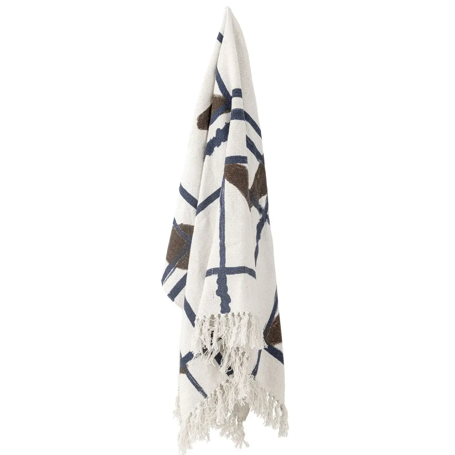 Discount Bloomingville - Imperia Plaid, Natur, Genanvendt Bomuld