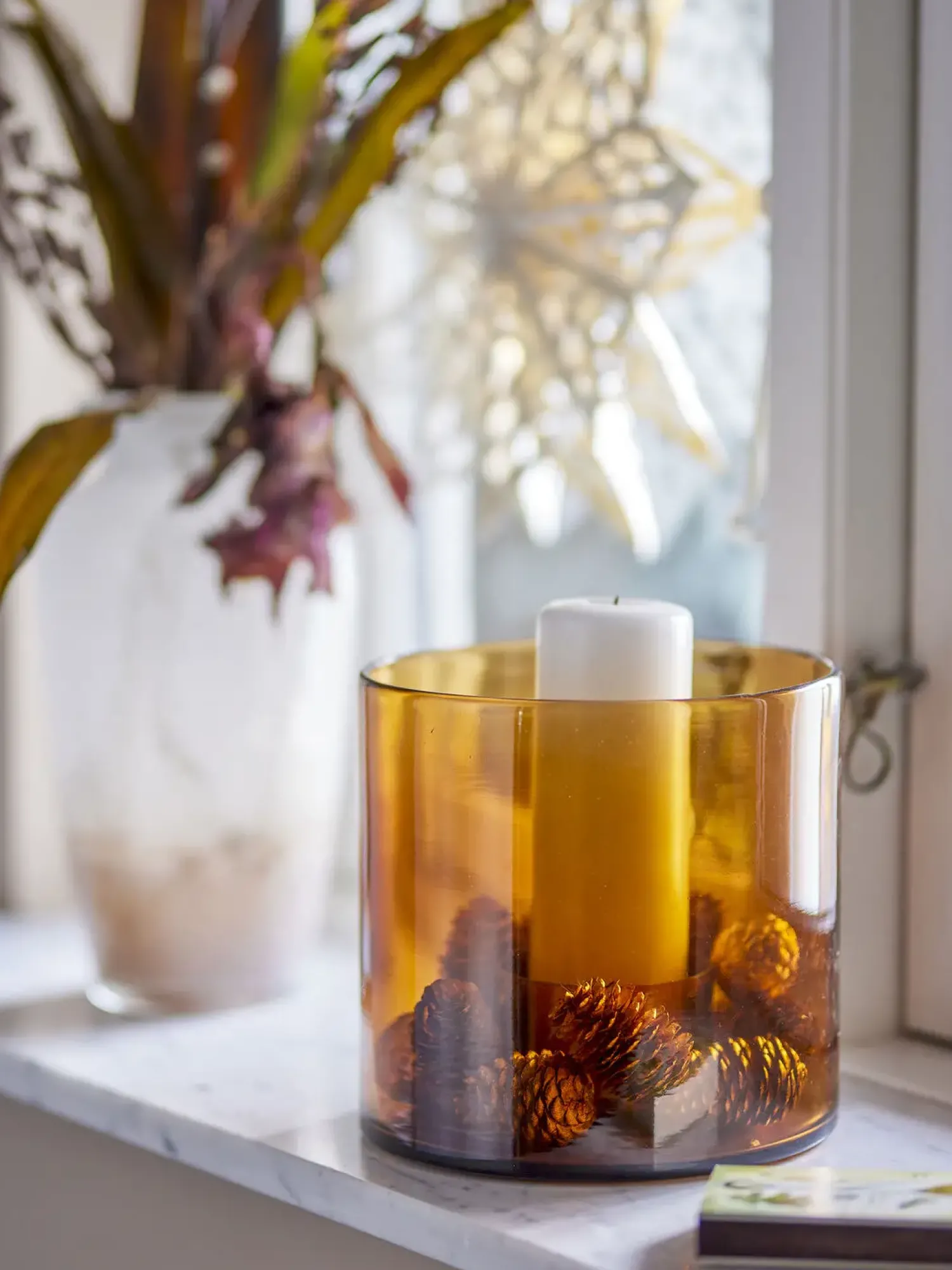Online Bloomingville - Kahlah Lysestage, Brun, Genanvendt Glas