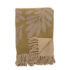Clearance Bloomingville - Lark Plaid, Gul, Genanvendt Bomuld