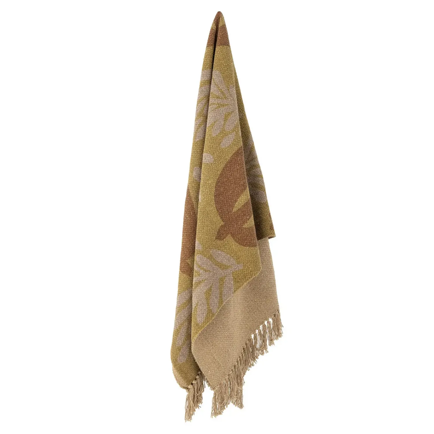 Clearance Bloomingville - Lark Plaid, Gul, Genanvendt Bomuld