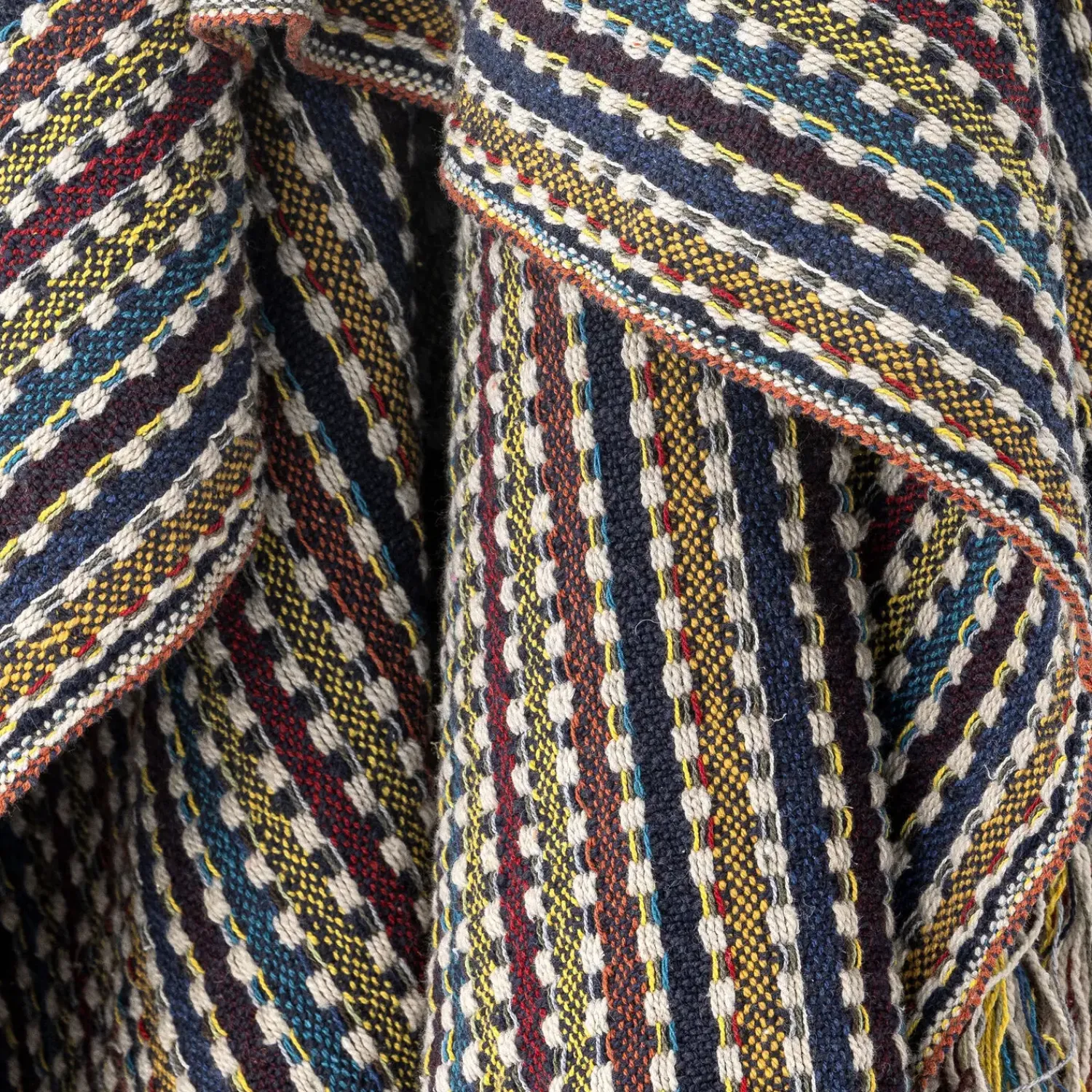Clearance Bloomingville - Lazzario Plaid, Blå, Genanvendt Bomuld