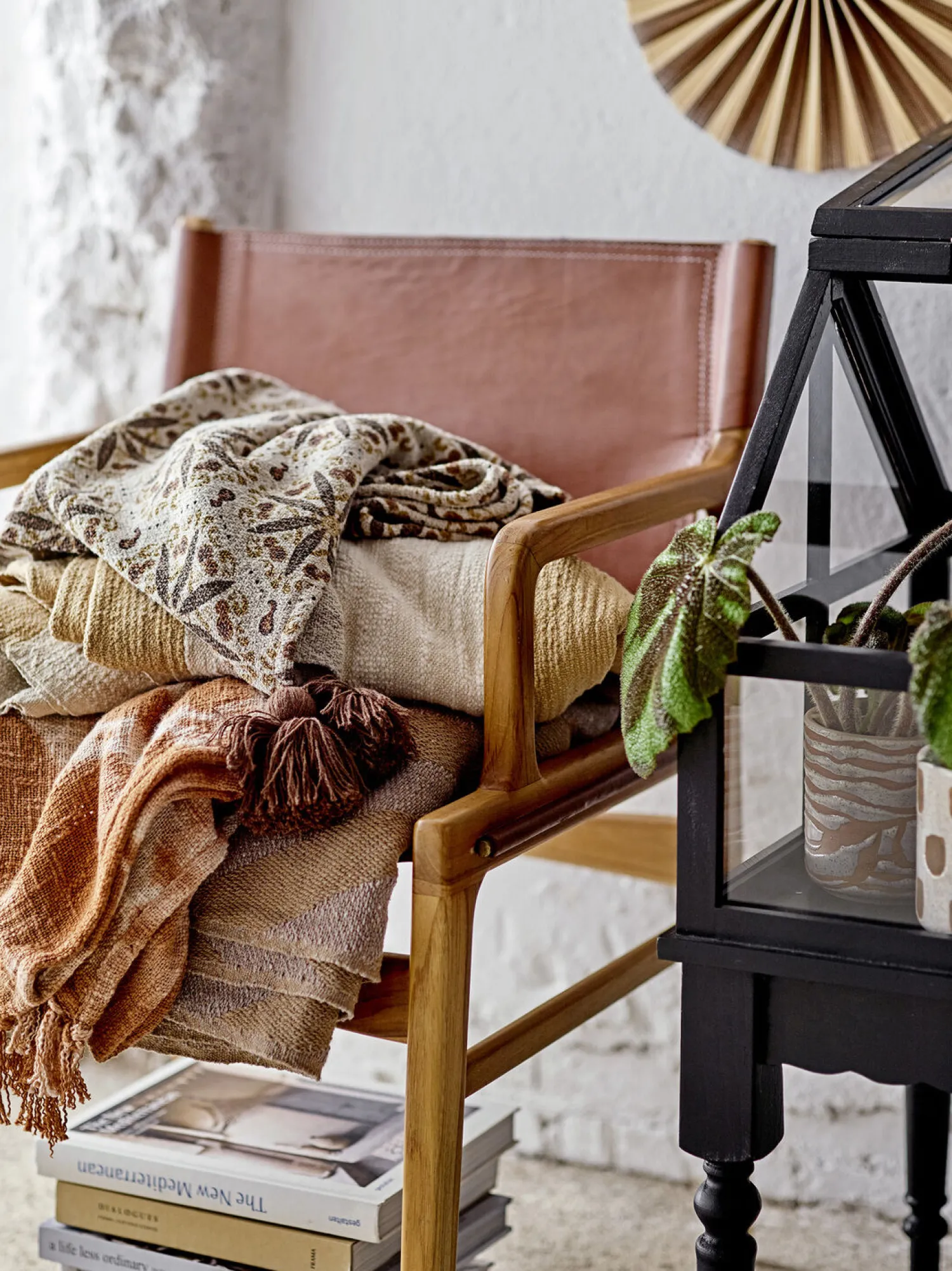 Discount Bloomingville - Lija Deko Urtepotte, Hvid, Terrakotta