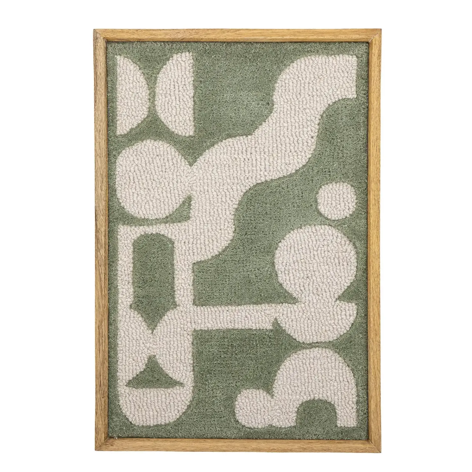 Sale Bloomingville - Longton Vægdekoration, Grøn, Uld, 66x46 cm