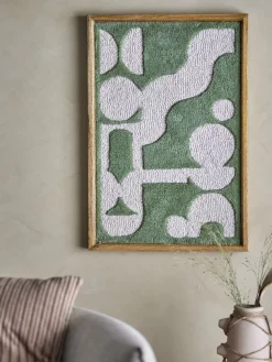 Sale Bloomingville - Longton Vægdekoration, Grøn, Uld, 66x46 cm