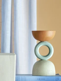 Sale Bloomingville - Loretta Lysestage, Orange, Polyresin