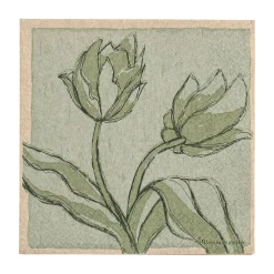 Best Bloomingville - Mana Serviet, Grøn, FSC® Recycled, Papir