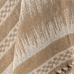 Discount Bloomingville - Marmi Plaid, Brun, Genanvendt Bomuld