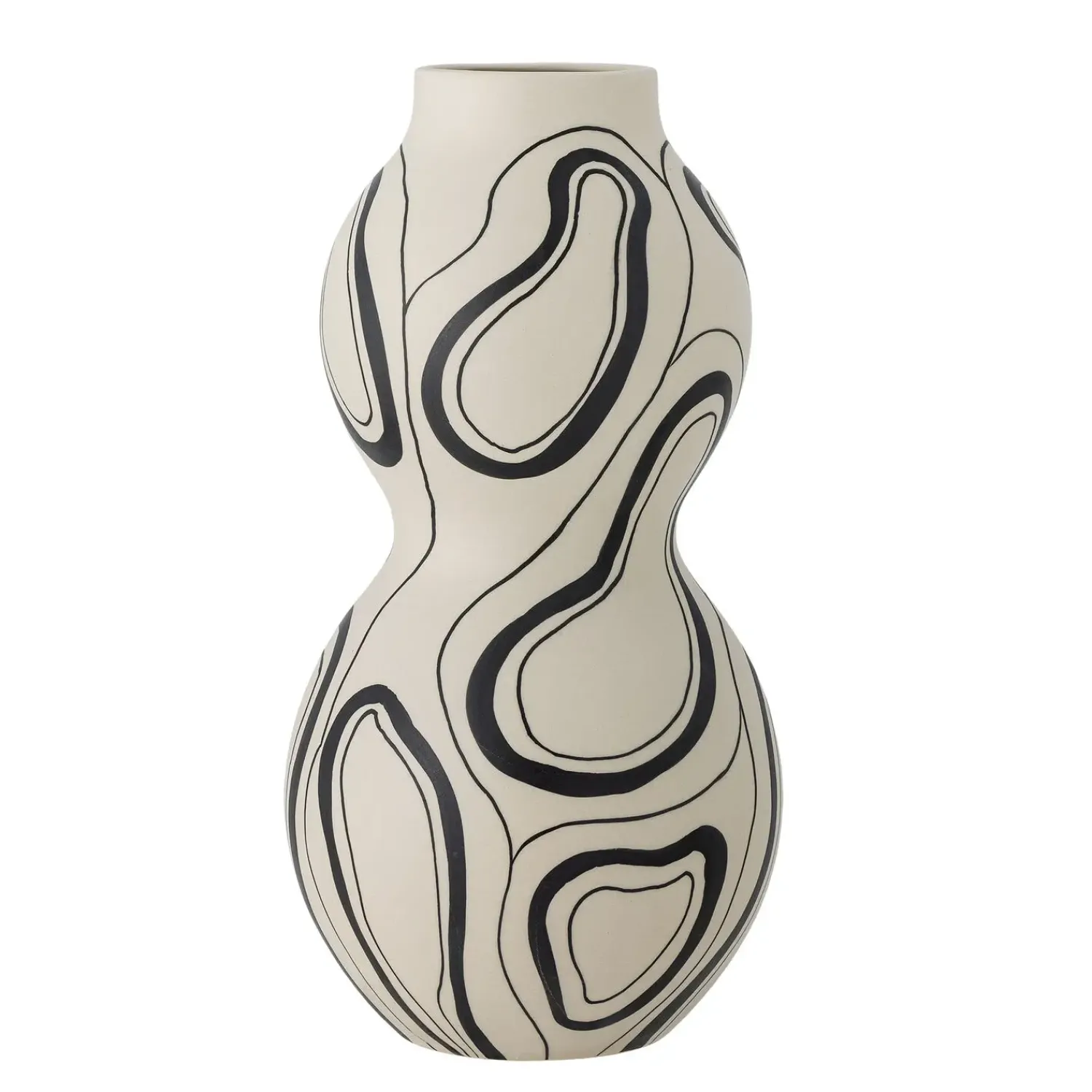 New Bloomingville - Nicola Vase, Sort, Stentøj