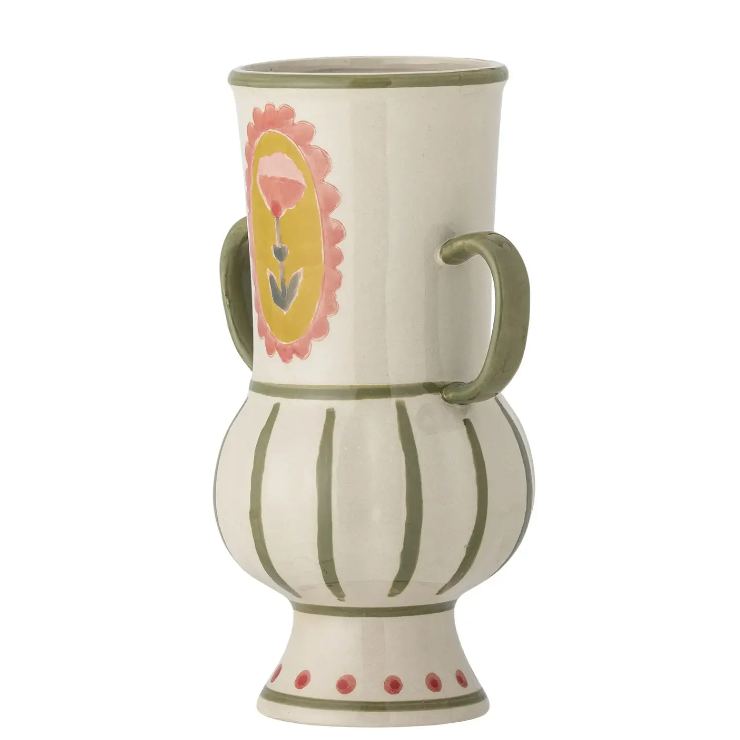 New Bloomingville - Odina Vase, Grøn, Stentøj
