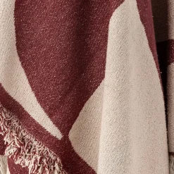 Best Bloomingville - Olica Plaid, Rød, Genanvendt Bomuld