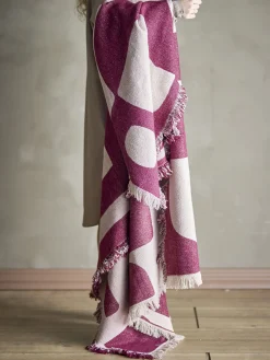 Best Bloomingville - Olica Plaid, Rød, Genanvendt Bomuld