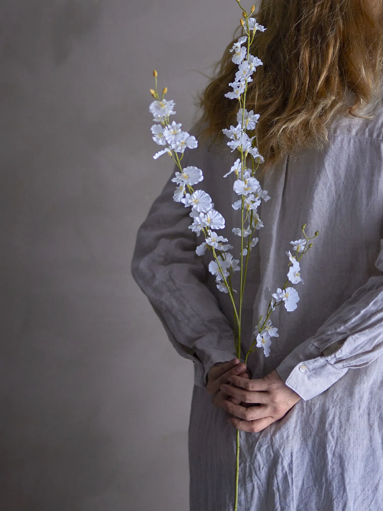 Bloomingville - Orchid Kunstig stilk - Hvid, Plastik