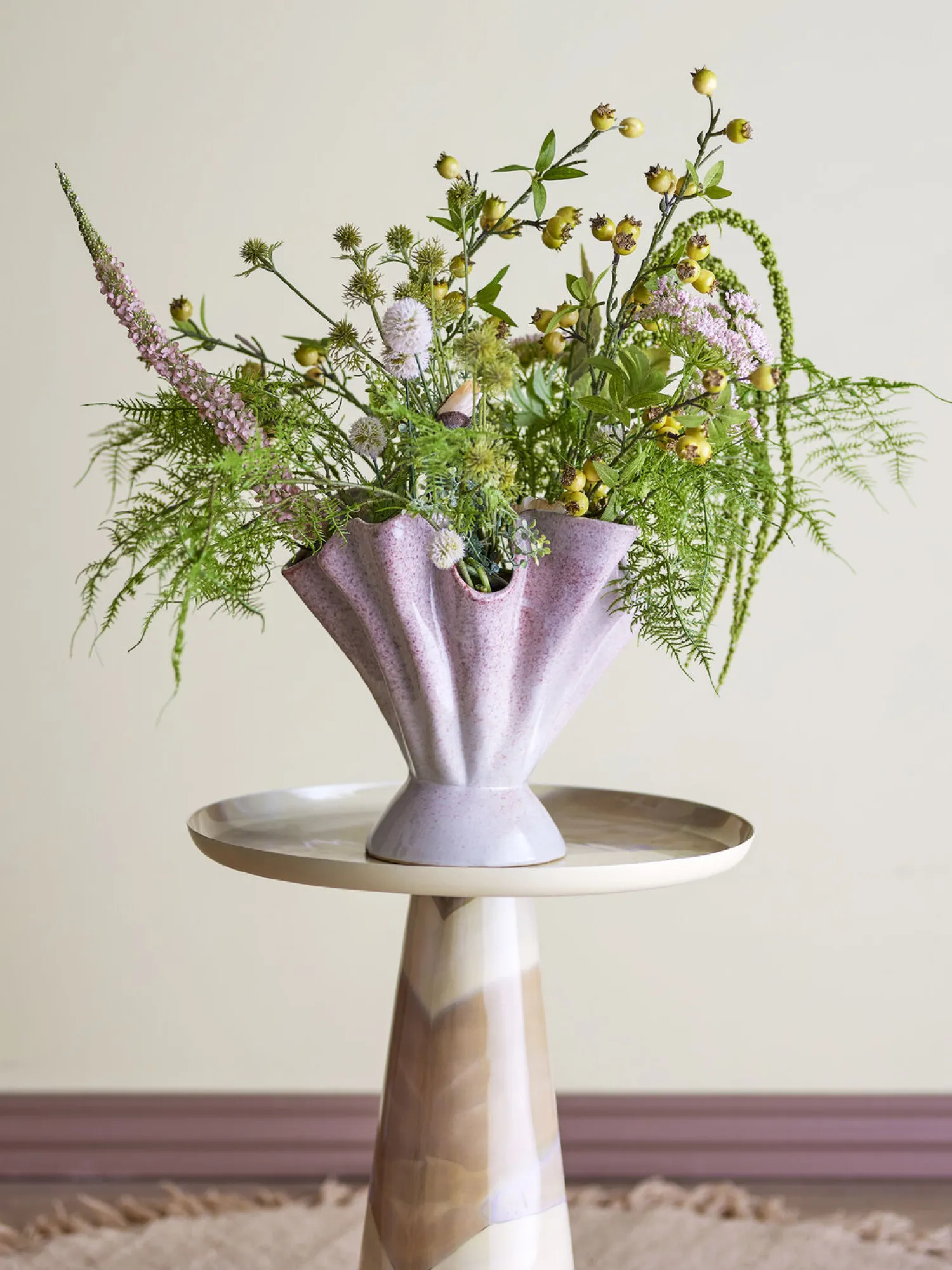 Outlet Bloomingville - Plier Vase, Rosa, Stentøj
