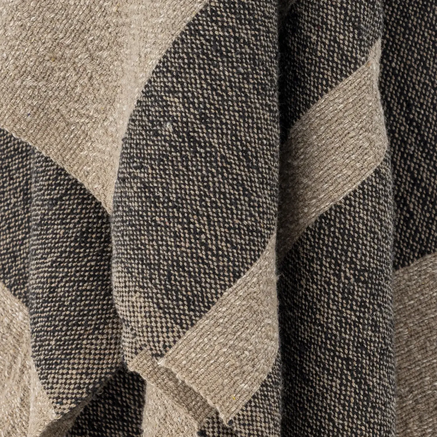 Online Bloomingville - Temi Plaid, Sort, Genanvendt Bomuld