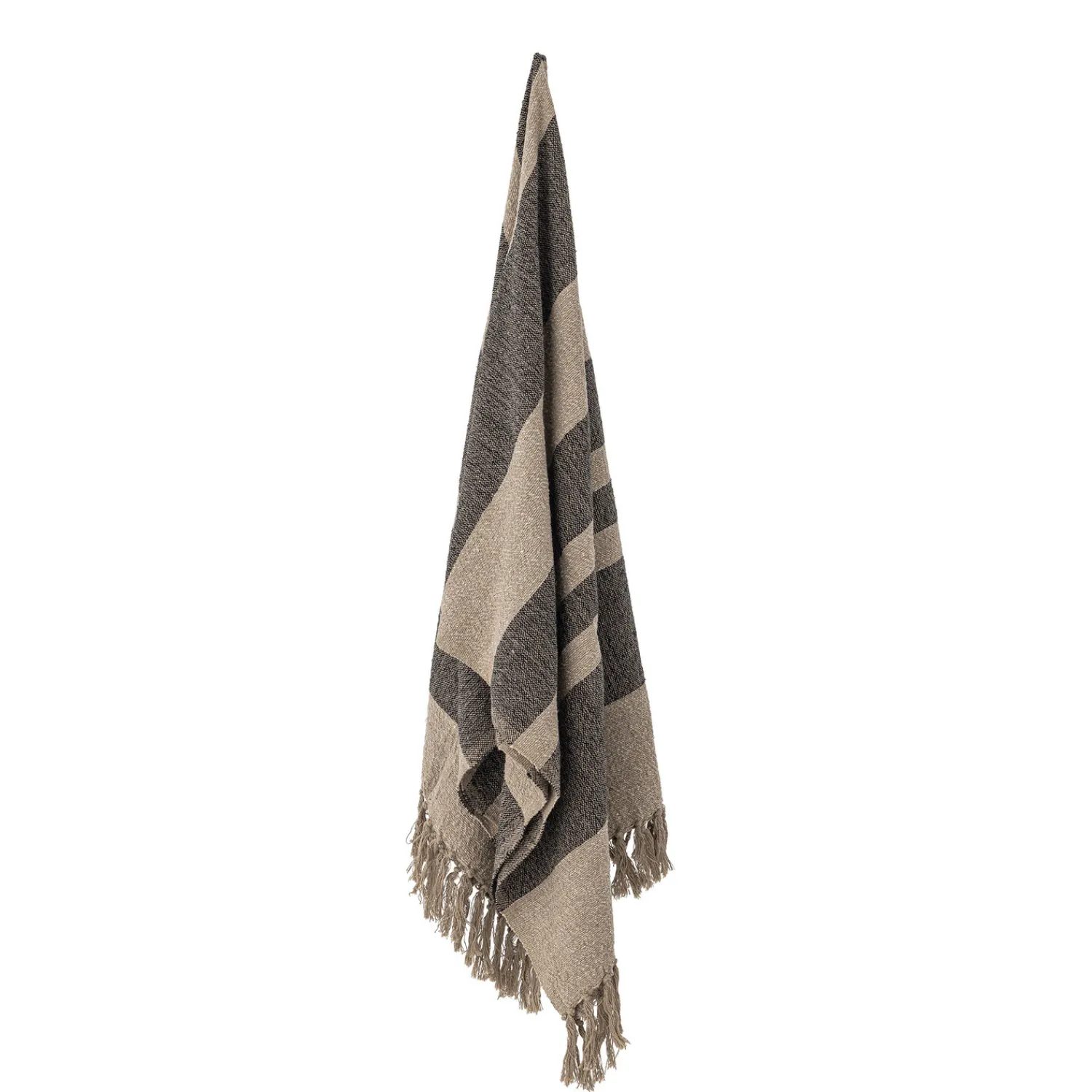 Online Bloomingville - Temi Plaid, Sort, Genanvendt Bomuld